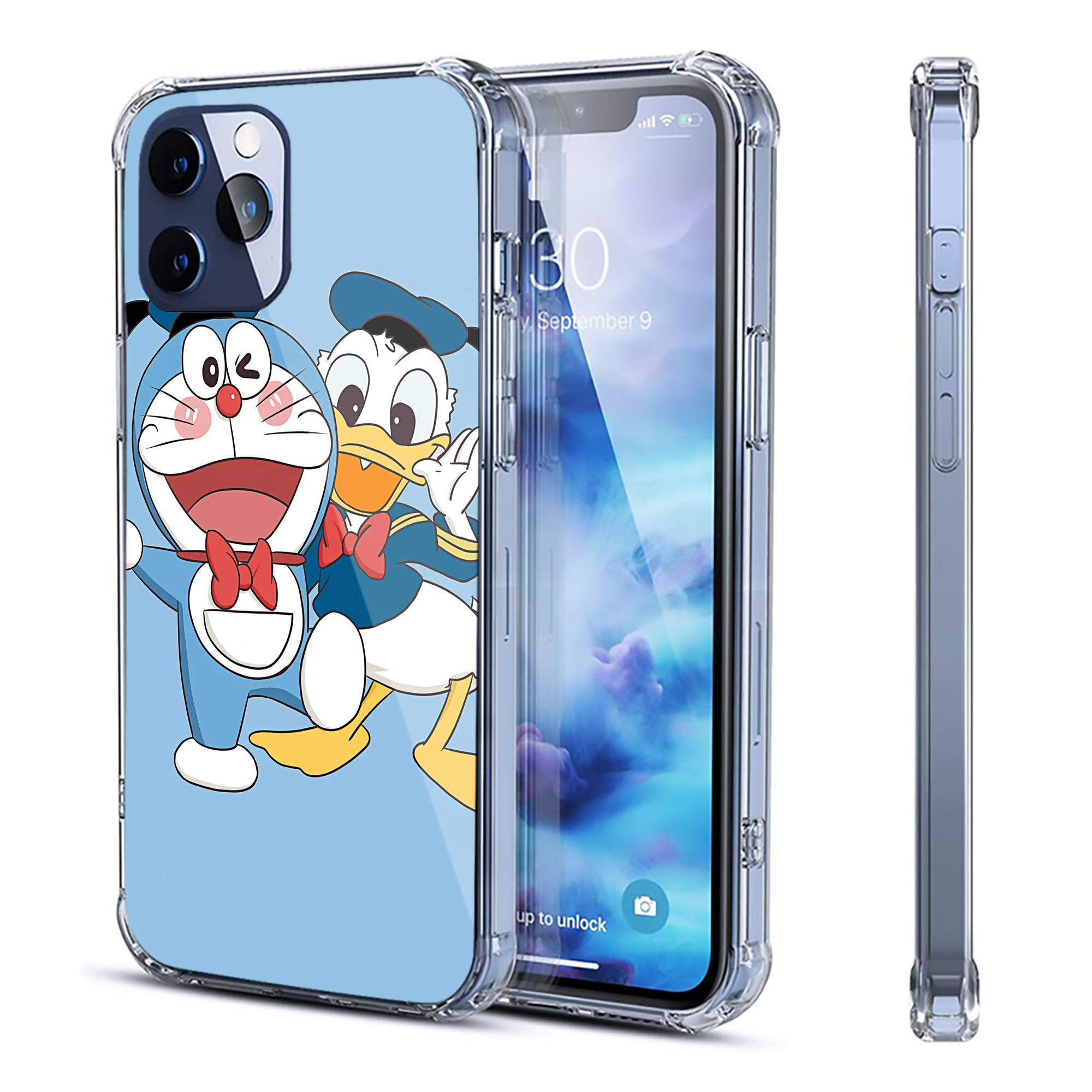 （画像用） ドラえもん Doraemon 【iPhone 12シリーズ対応】透明スマホケース（クリアソフトケース）